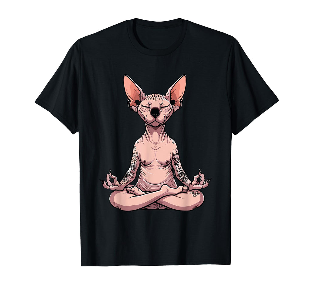 Meditation Sphynx Yoga Pose Relaxing T-Shirt - Graphic Print Men Women - T-Shirt, Sweatshirt, Hoodie
