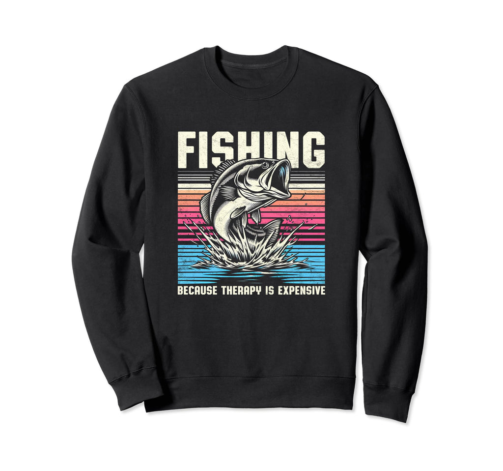 Bass Fishing Mens Sunset Funny Sweatshirt - Unique Graphic for Adults - T-Shirt, Sweatshirt, Hoodie