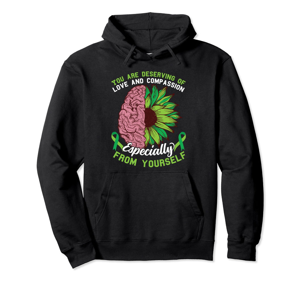 Green Ribbon Mental Health Awareness Hoodie - Fun Novelty Design Unisex - T-Shirt, Sweatshirt, Hoodie