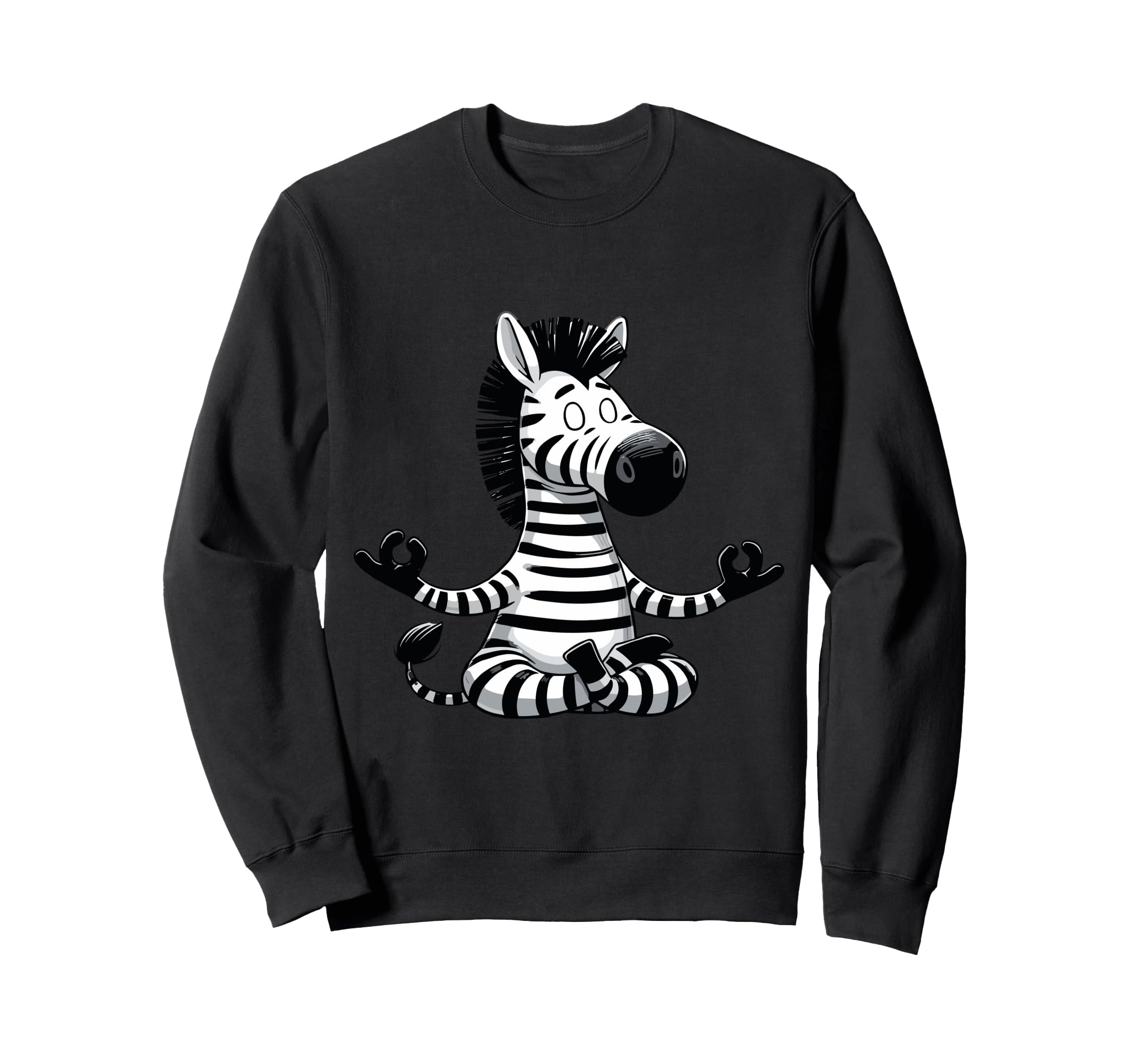 Meditation Zebra Yoga Pose Relaxing Sweatshirt - Unique Graphic Unisex - T-Shirt, Sweatshirt, Hoodie