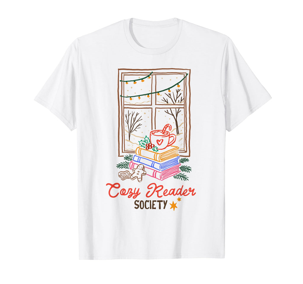 Book Lover Cozy Readers Society T-Shirt - Graphic Print Men Women - T-Shirt, Sweatshirt, Hoodie