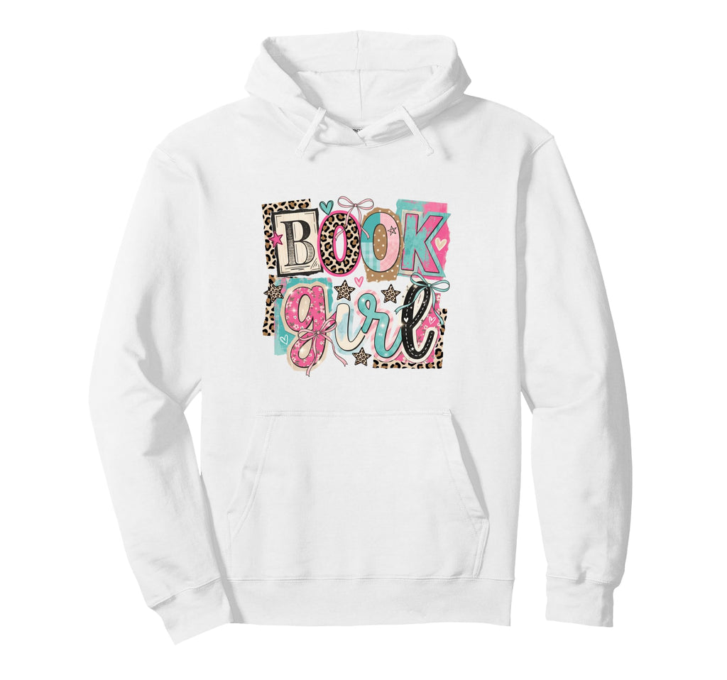 Book Reader Leopard Floral Collage Hoodie - Novelty Apparel Men Women - T-Shirt, Sweatshirt, Hoodie