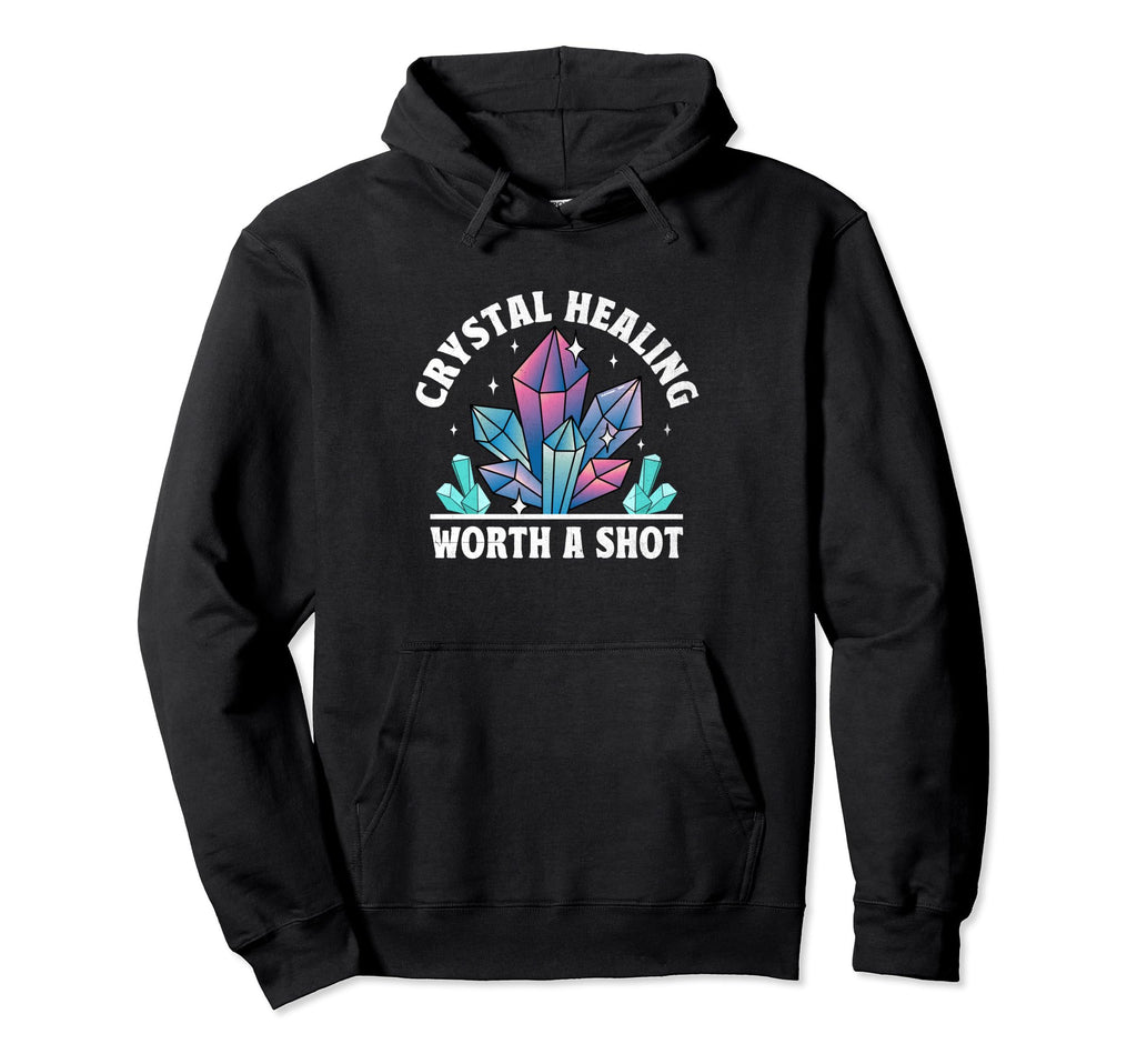 Spiritual Crystal Stones Healing Hoodie - Novelty Apparel for Adults - T-Shirt, Sweatshirt, Hoodie