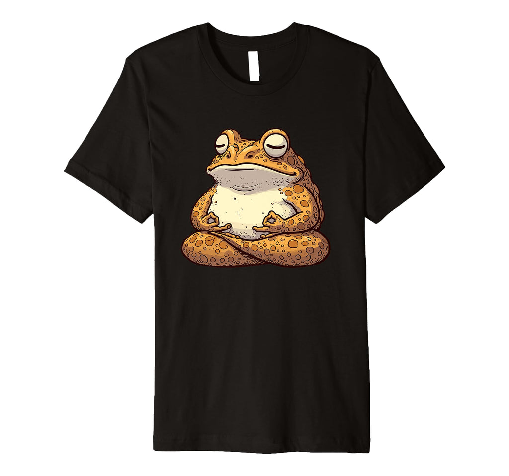 Meditation Frog Toad Yoga Pose Relaxing T-Shirt - Minimalist Print Unisex - T-Shirt, Sweatshirt, Hoodie