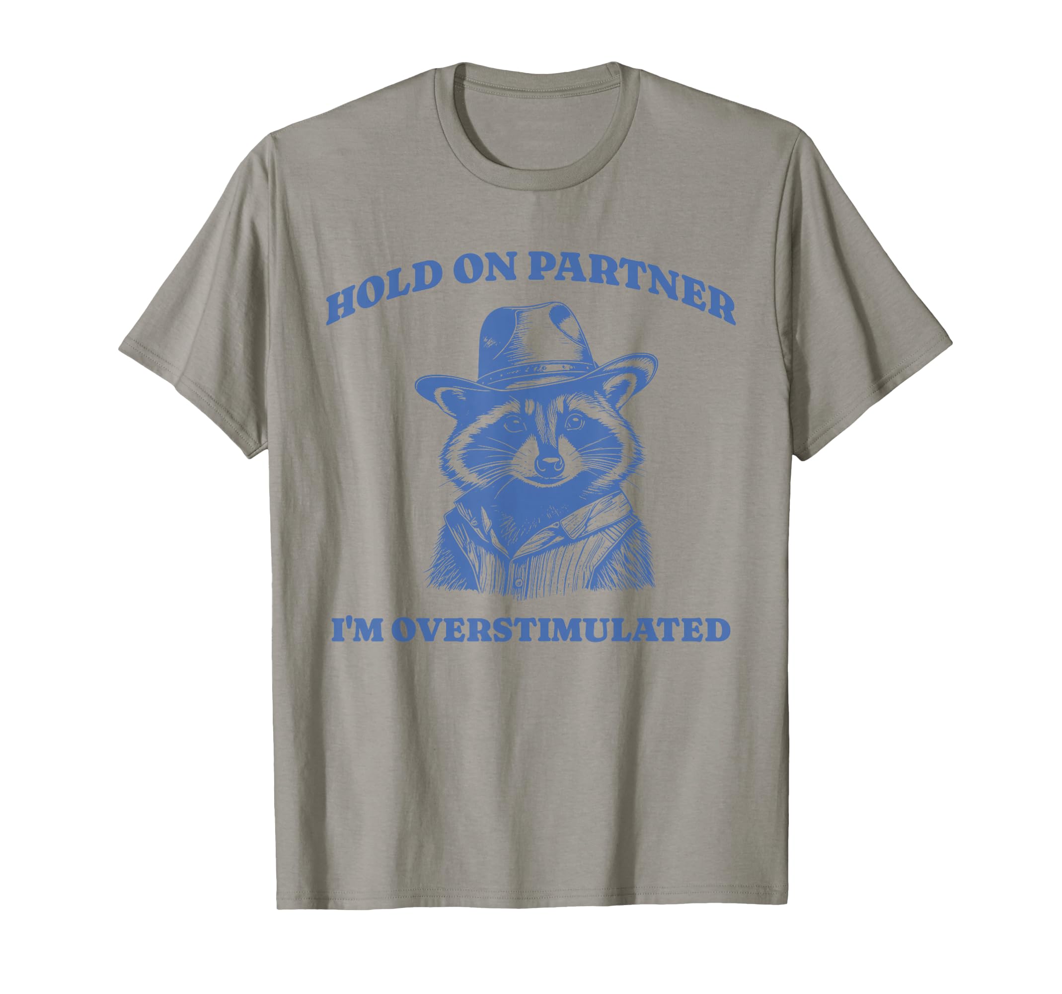 Funny Raccoon Meme Hold Partner T-Shirt - Novelty Apparel Unisex - T-Shirt, Sweatshirt, Hoodie