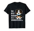 Best Therapy Is Bernedoodle Dog T-Shirt - Custom Art Print Unisex - T-Shirt, Sweatshirt, Hoodie