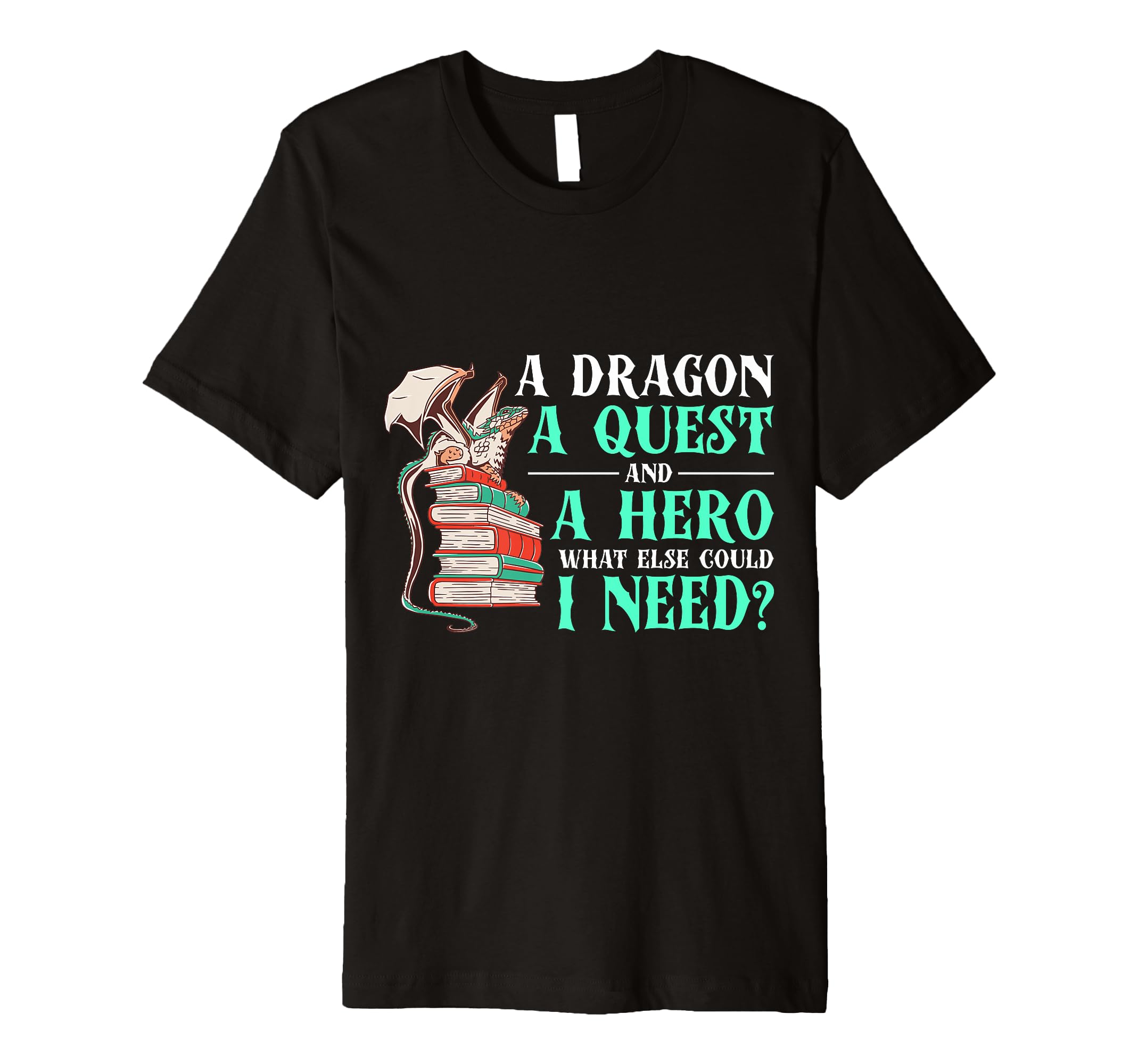 Bookworm Dragon Fantasy Book Lover T-Shirt - Custom Art Print for Adults - T-Shirt, Sweatshirt, Hoodie