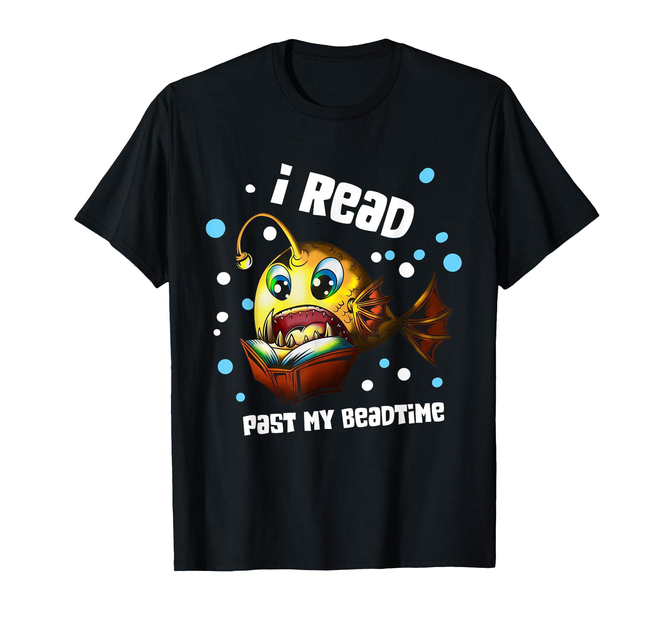 Read Book Deep Sea Angler Fish I T-Shirt - Aesthetic Graphic for Adults - T-Shirt, Sweatshirt, Hoodie