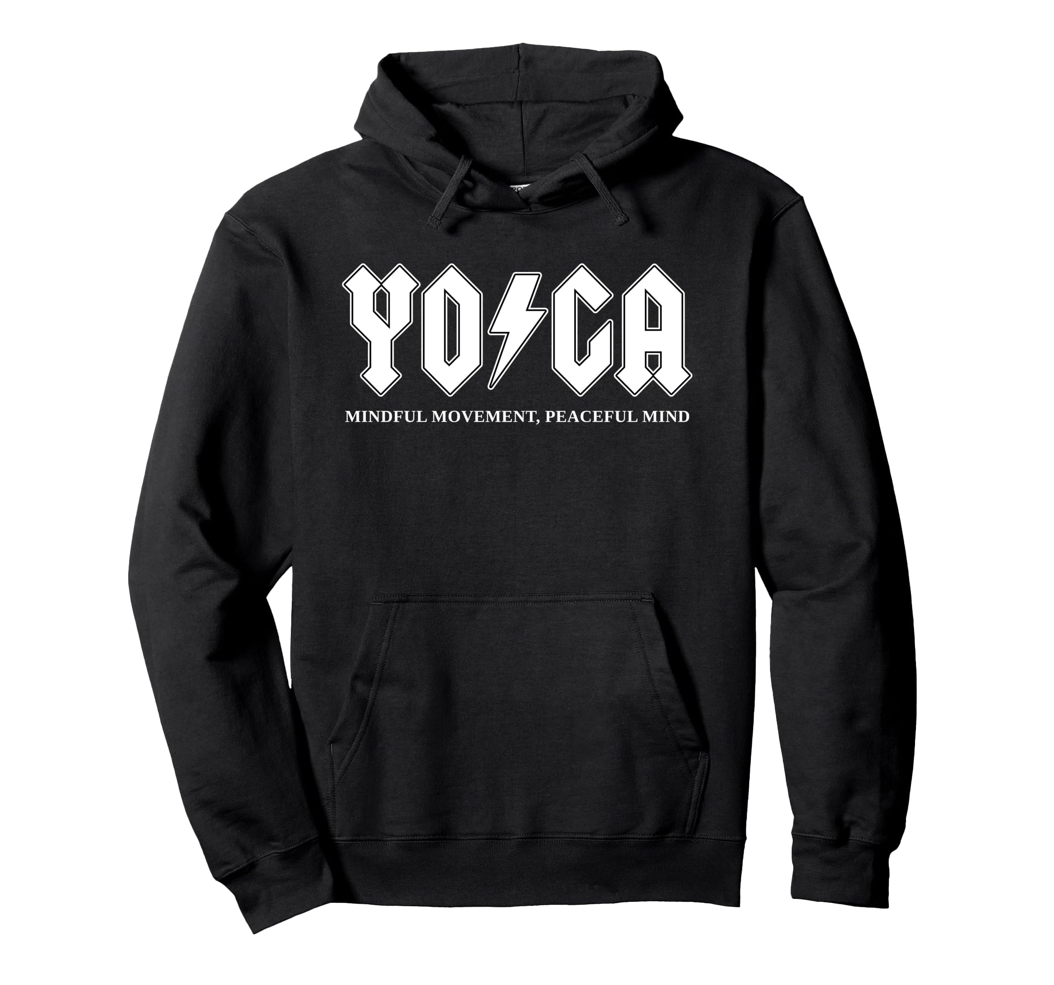 Yoga Rock Band Logo Funny Namaste Hoodie - Custom Art Print for Adults - T-Shirt, Sweatshirt, Hoodie