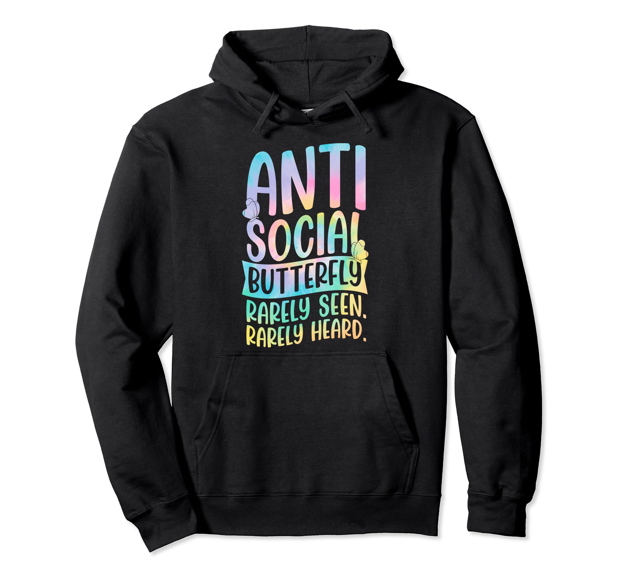 Antisocial Butterfly Rarely Seen Hoodie - Aesthetic Graphic Men Women - T-Shirt, Sweatshirt, Hoodie