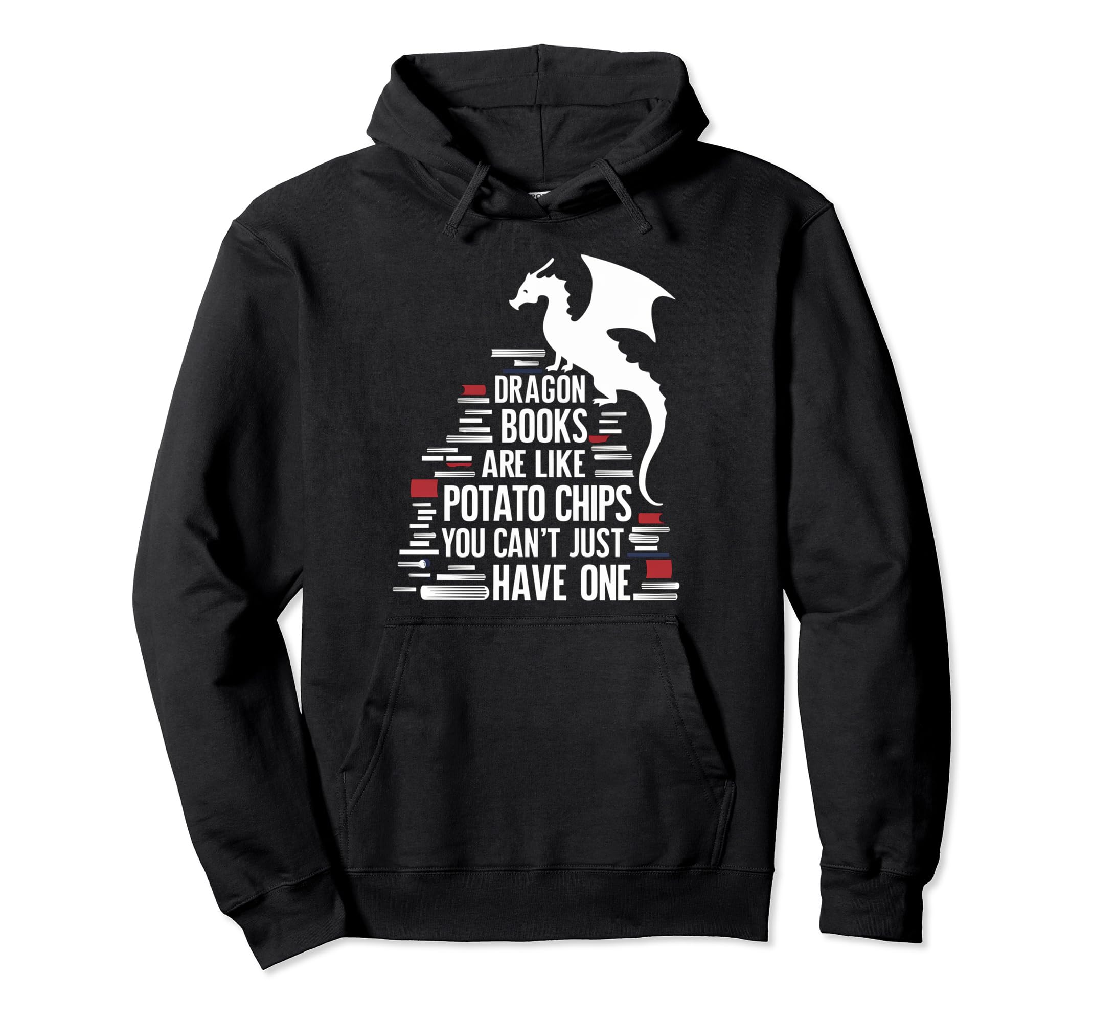 Dragon Books Fan Potato Chips Reading Hoodie - Graphic Print Men Women - T-Shirt, Sweatshirt, Hoodie