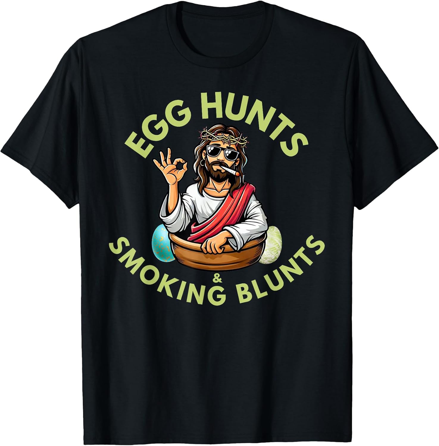 Easter 420 2025 Blunt Stoner Cannabis Weed Design Unisex T-shirt, Sweatshirt, Hoodie, Long Sleeve Tee - T-Shirt, Sweatshirt, Hoodie