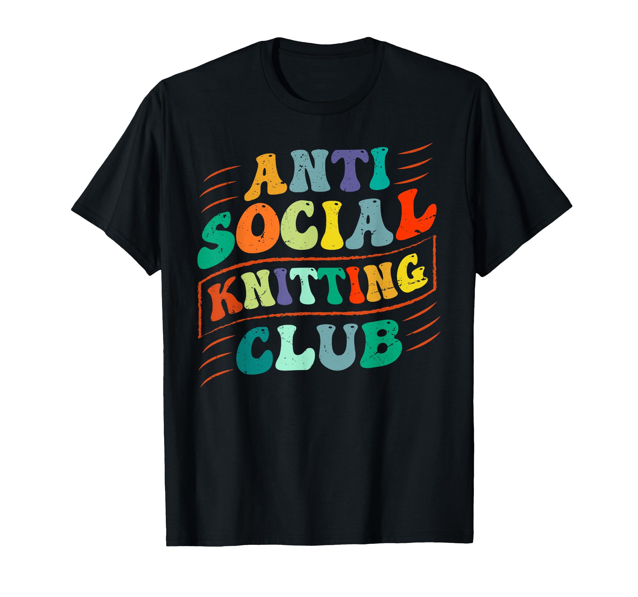 Anti Social Knitting Club Funny T-Shirt - Fun Novelty Design for Adults - T-Shirt, Sweatshirt, Hoodie