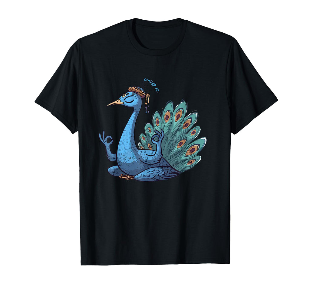 Meditation Peacock Yoga Pose Relaxing T-Shirt - Unique Graphic Unisex - T-Shirt, Sweatshirt, Hoodie