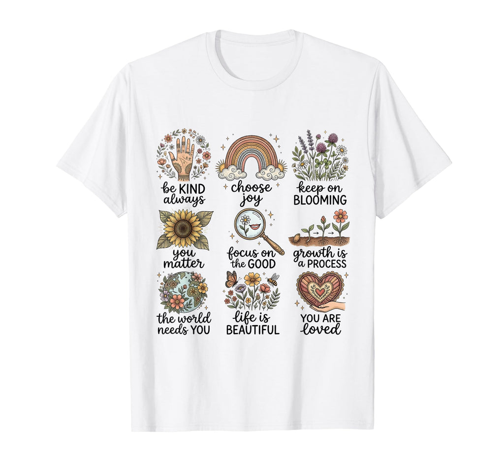 Be Kind Choose Joy Positive Quotes T-Shirt - Custom Art Print for Adults - T-Shirt, Sweatshirt, Hoodie