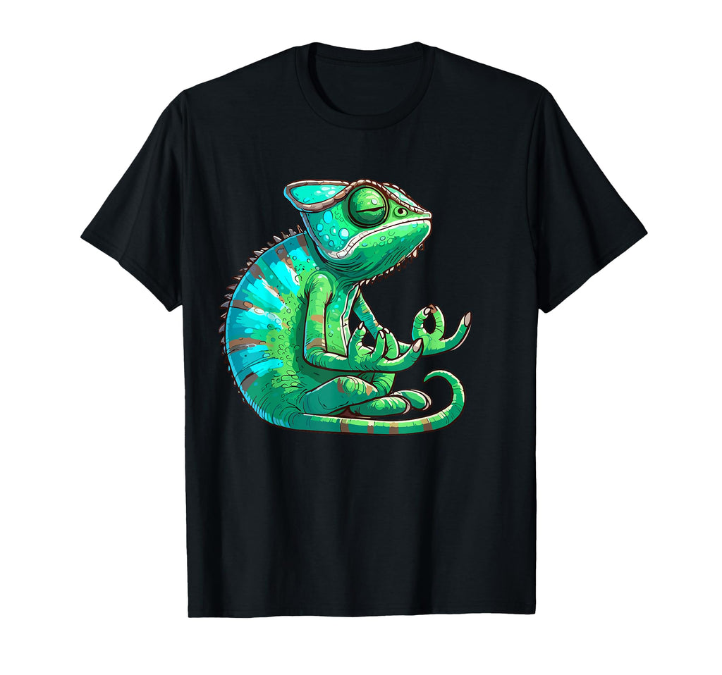 Meditation Chameleon Yoga Pose Relaxing T-Shirt - Aesthetic Graphic Unisex - T-Shirt, Sweatshirt, Hoodie