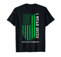 I Wear Green Ribbon American Flag T-Shirt - Trendy Graphic for Adults - T-Shirt, Sweatshirt, Hoodie
