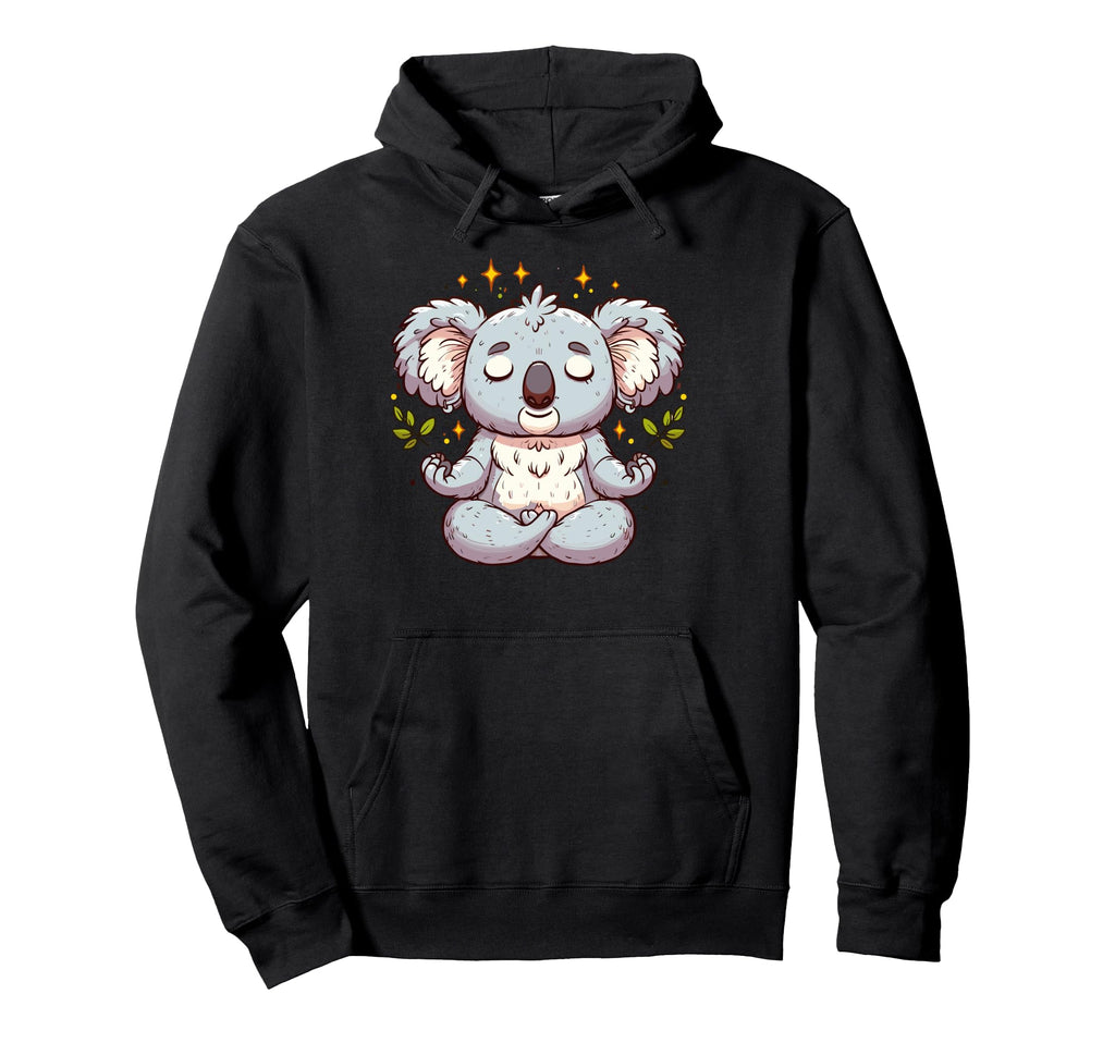 Meditation Koala Yoga Pose Relaxing Animal Hoodie - Graphic Print Men Women - T-Shirt, Sweatshirt, Hoodie