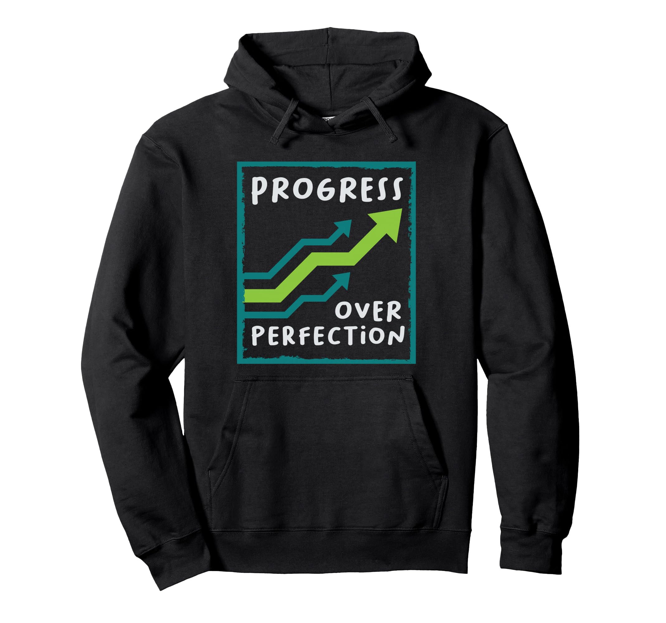 Progress Over Perfection Teacher Hoodie - Minimalist Print for Adults - T-Shirt, Sweatshirt, Hoodie