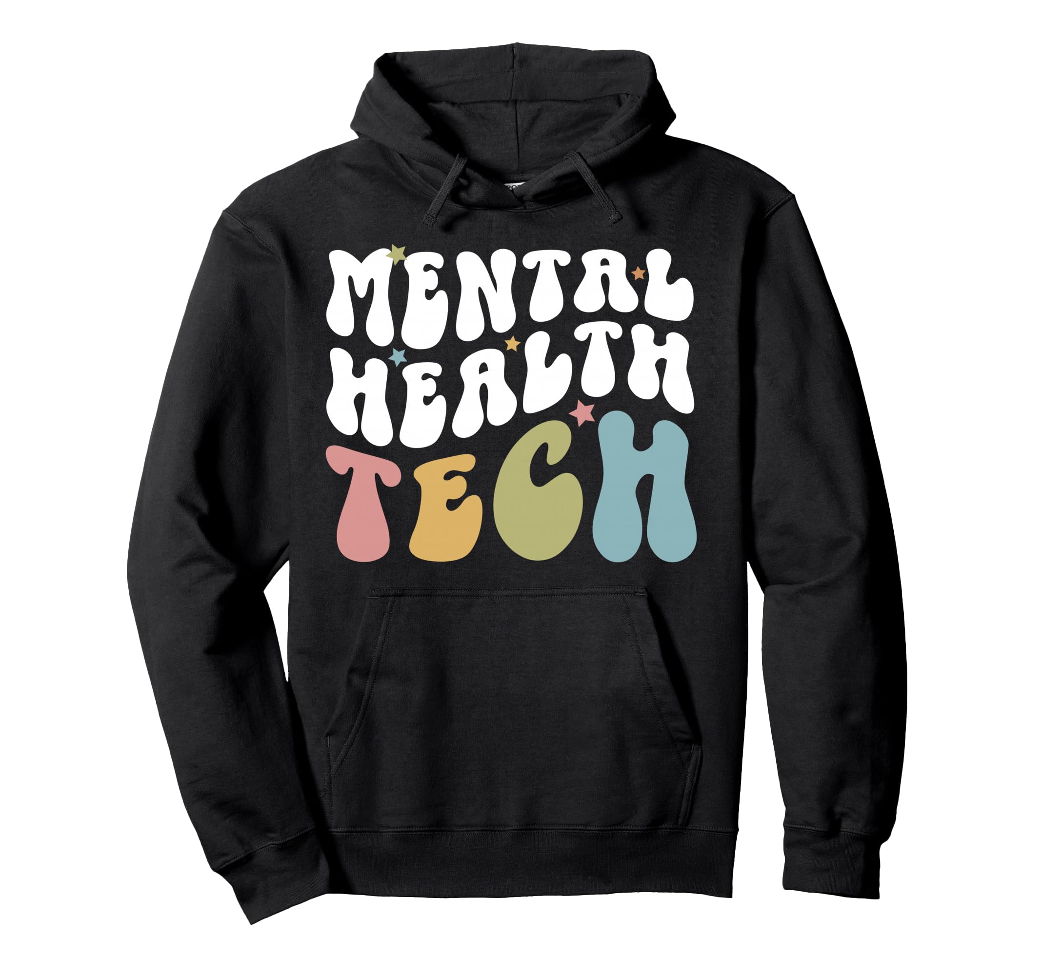 Mental Health Tech Groovy Mental Hoodie - Minimalist Print for Adults - T-Shirt, Sweatshirt, Hoodie