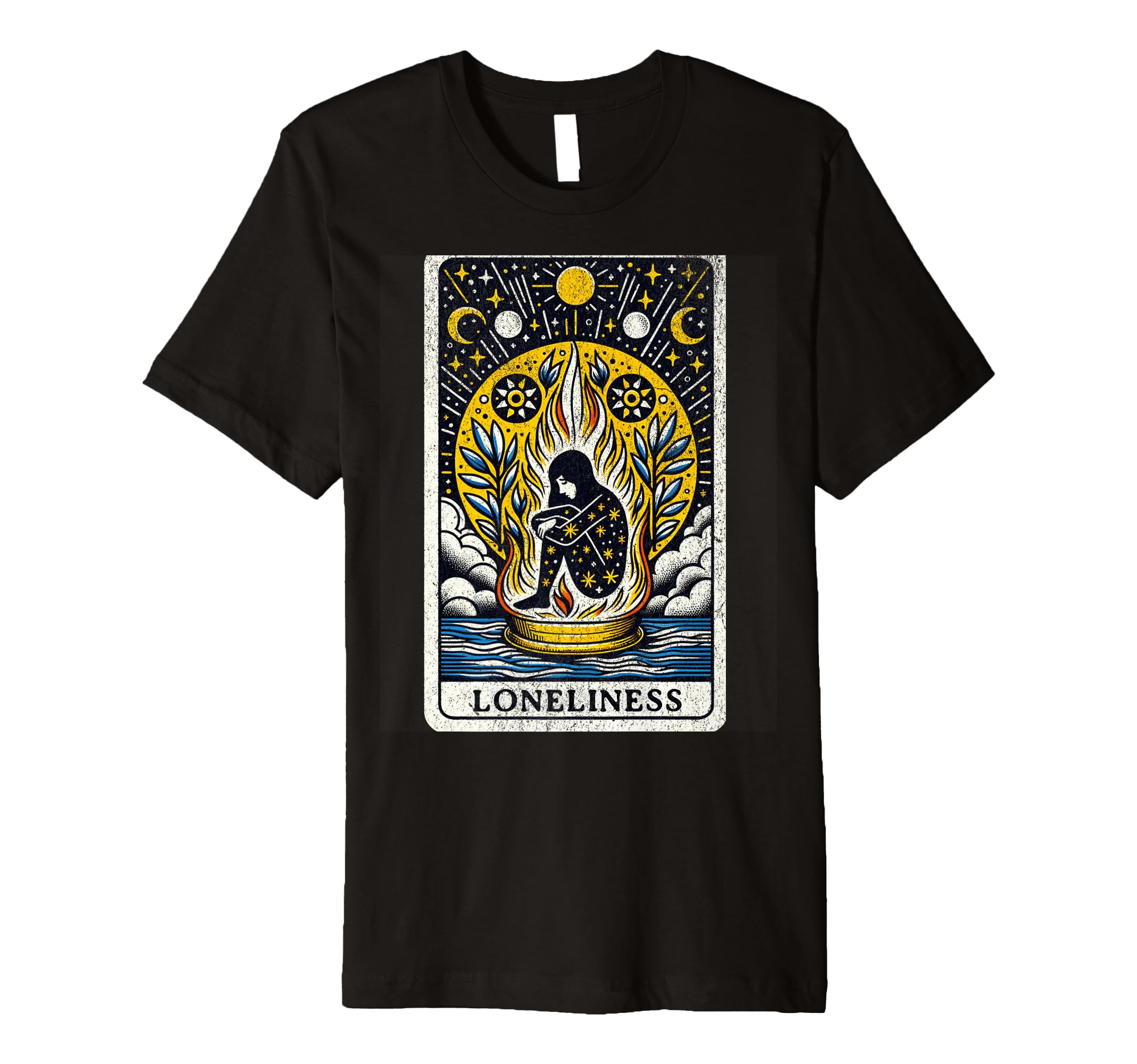 Loneliness Tarot Card Library Quiet Lover T-Shirt - Graphic Print Unisex - T-Shirt, Sweatshirt, Hoodie
