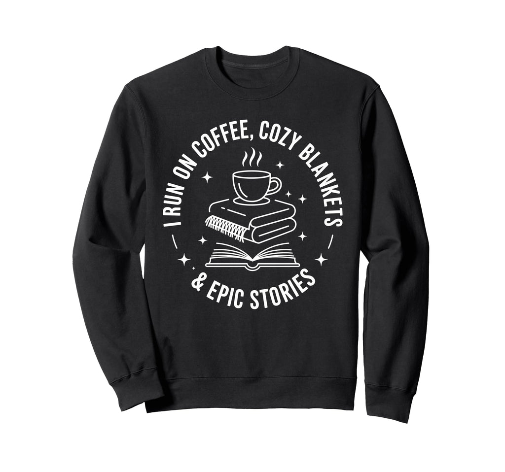 Funny Reading Coffee Bookworm Readers Sweatshirt - Graphic Print for Adults - T-Shirt, Sweatshirt, Hoodie