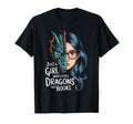 Just Who Loves Dragons And Books T-Shirt - Custom Art Print Unisex - T-Shirt, Sweatshirt, Hoodie