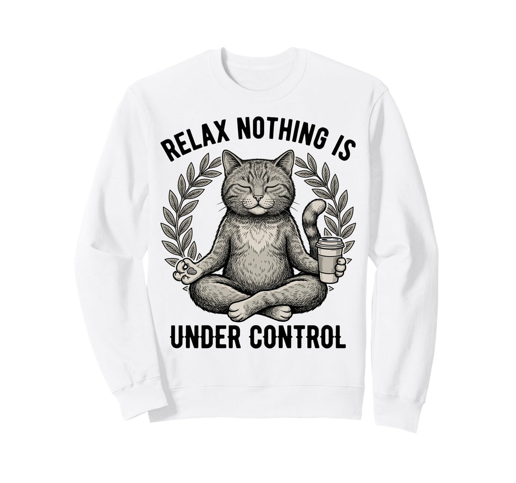 Relax Nothing Is Under Control Yoga Sweatshirt - Trendy Graphic Men Women - T-Shirt, Sweatshirt, Hoodie
