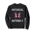 Antisocial Butterfly Introvert Sweatshirt - Casual Everyday Wear Men Women - T-Shirt, Sweatshirt, Hoodie