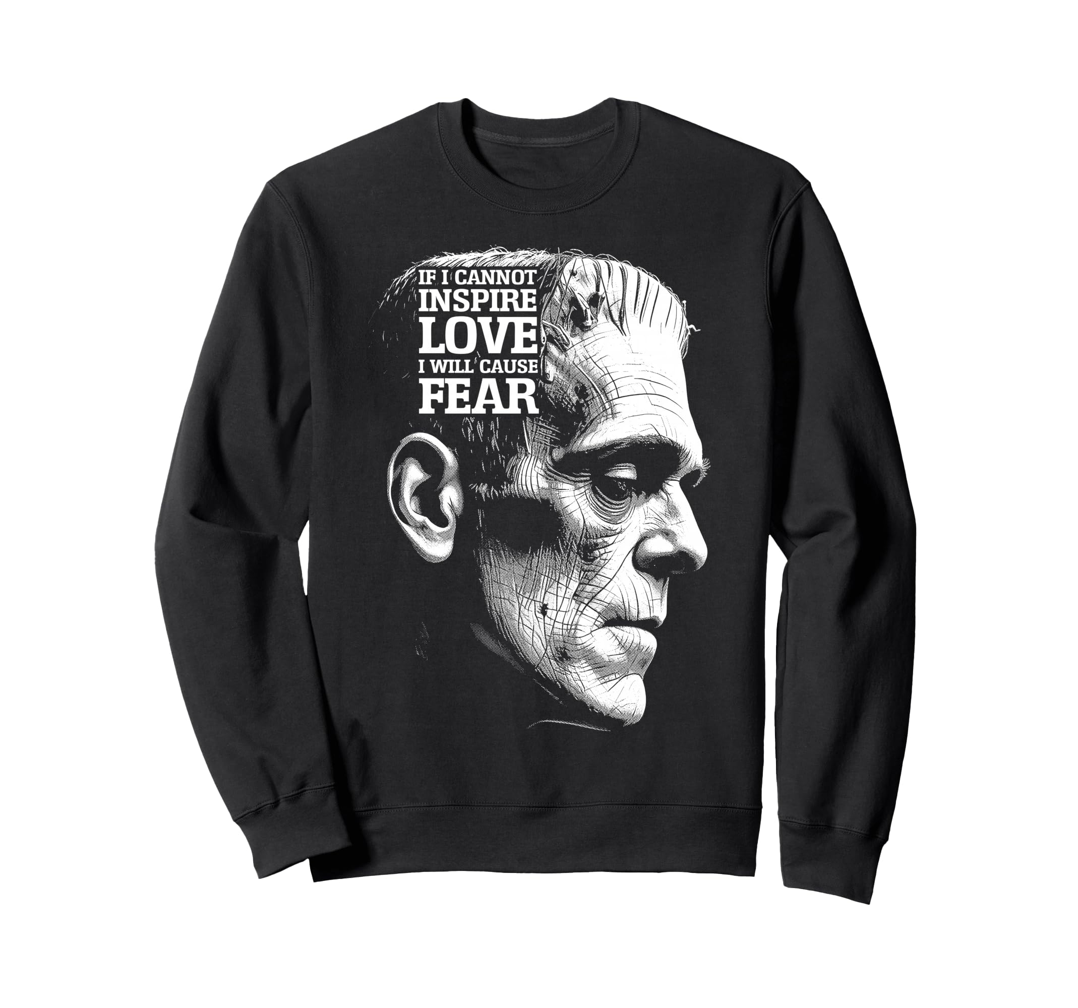 Frankenstein Mary Shelley Love Sweatshirt - Minimalist Print for Adults - T-Shirt, Sweatshirt, Hoodie