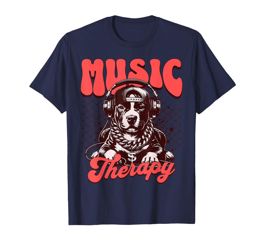 Dog Music Therapy Dj T-Shirt - Trendy Graphic Men Women - T-Shirt, Sweatshirt, Hoodie