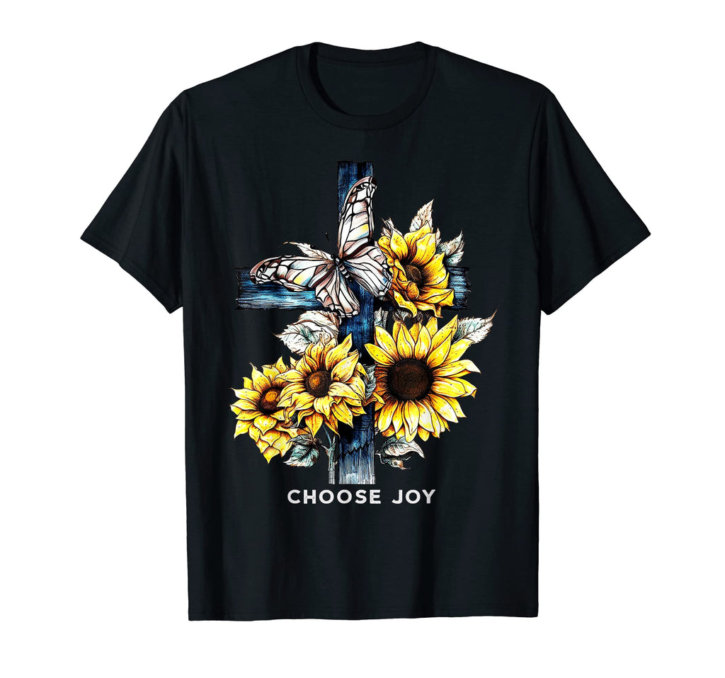 Choose Joy Sunflower Shirts Faith Based T-Shirt - Trendy Graphic Unisex - T-Shirt, Sweatshirt, Hoodie