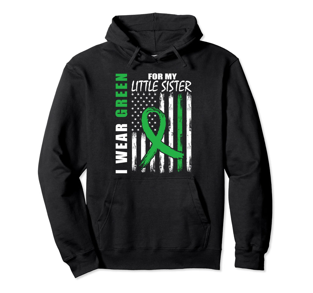 Green Little Sister Mental Health Hoodie - Fun Novelty Design Unisex - T-Shirt, Sweatshirt, Hoodie
