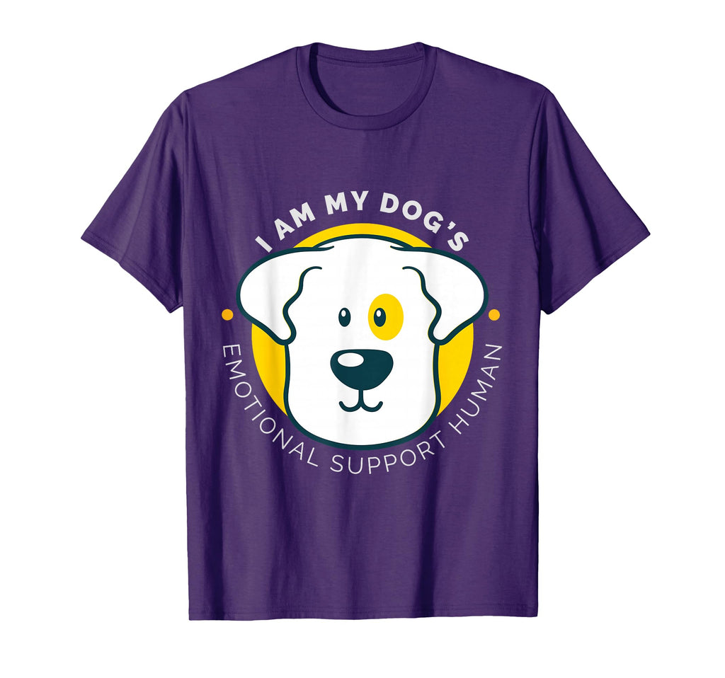 I Am My Dogs Emotional Support Human T-Shirt - Custom Art Print Unisex - T-Shirt, Sweatshirt, Hoodie