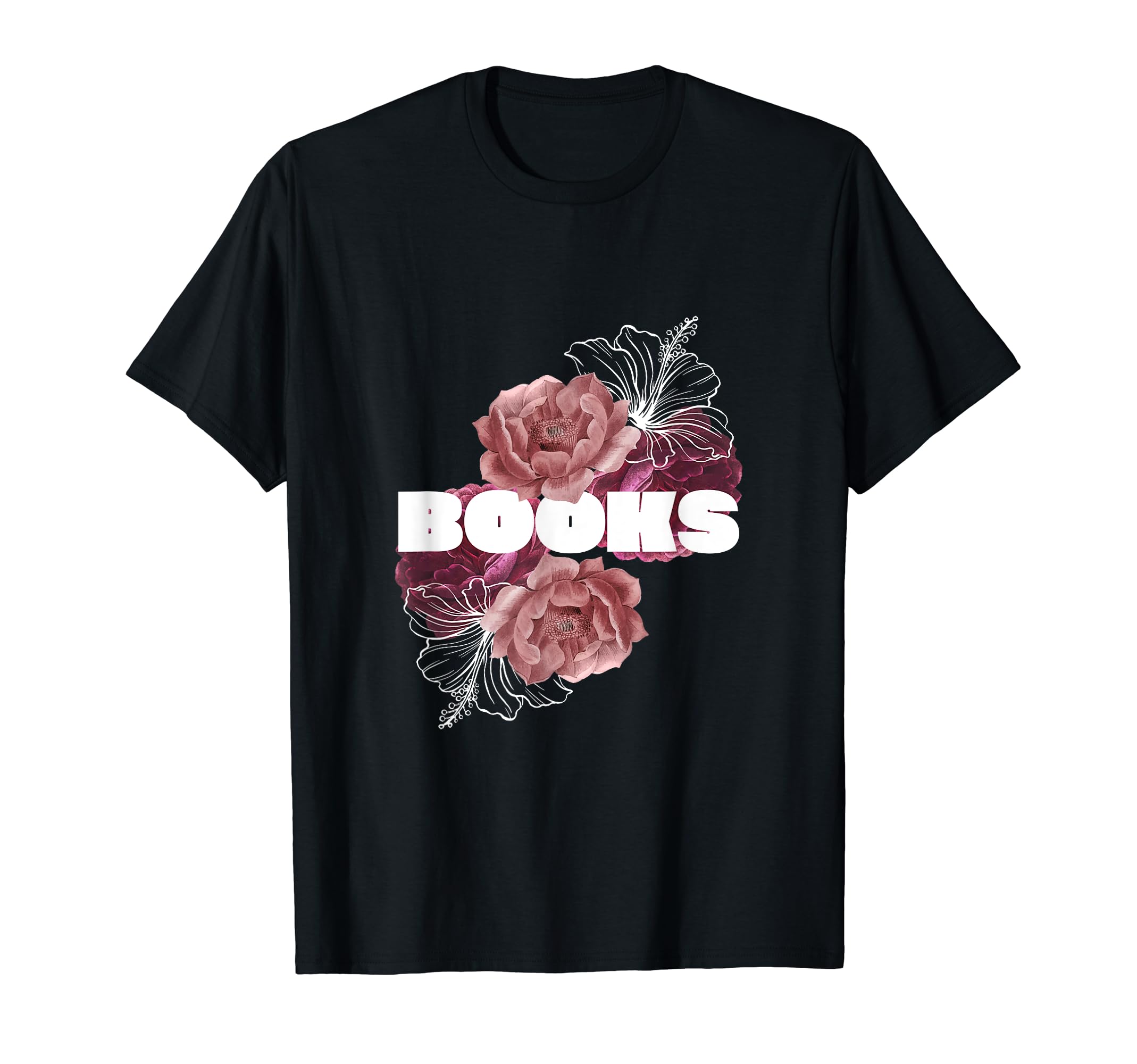 Floral Book Books Reading Reader Novel T-Shirt - Graphic Print for Adults - T-Shirt, Sweatshirt, Hoodie