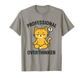 Professional Overthinker Meditating Cat T-Shirt - Trendy Graphic Unisex - T-Shirt, Sweatshirt, Hoodie