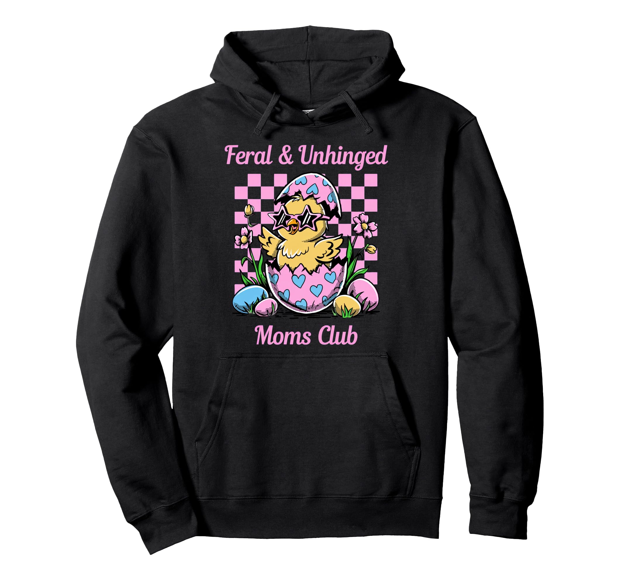 Feral Unhinged Moms Club Cat Mom Moms Hoodie - Custom Art Print Unisex - T-Shirt, Sweatshirt, Hoodie