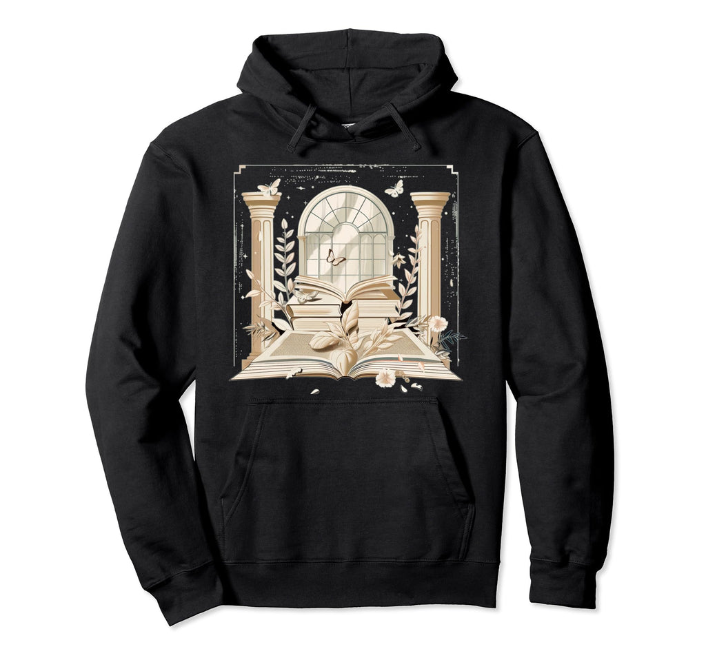 Elegant Library Light Academia Literature Hoodie - Graphic Print Men Women - T-Shirt, Sweatshirt, Hoodie