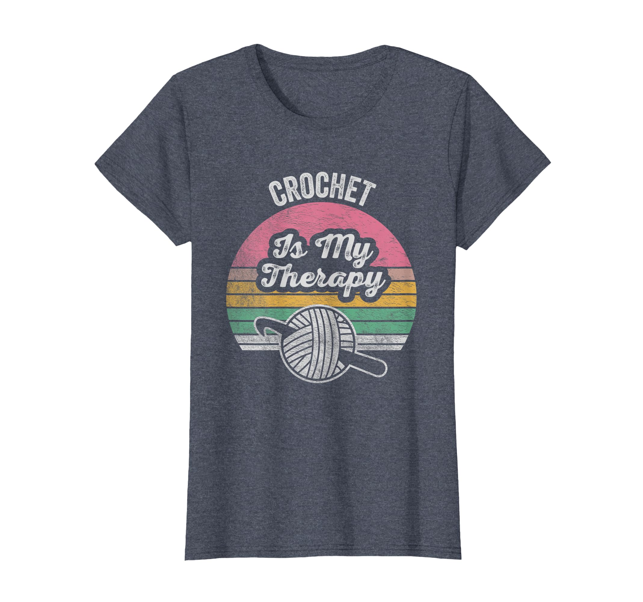 Crochet Is My Therapy Funny Crochet Lover T-Shirt - Graphic Print Unisex - T-Shirt, Sweatshirt, Hoodie