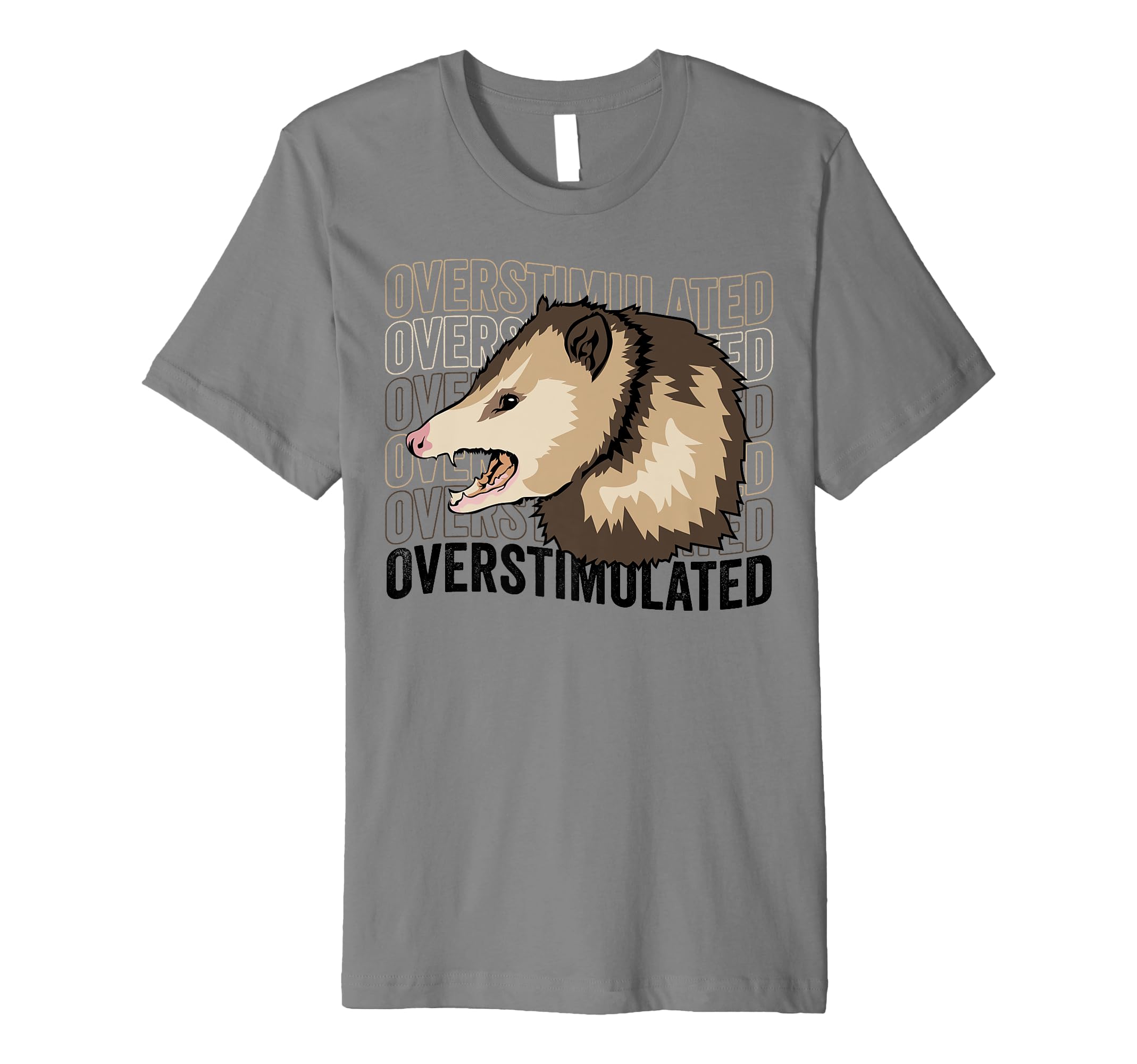 Funny Overstimulated Oppossum Lover T-Shirt - Minimalist Print Men Women - T-Shirt, Sweatshirt, Hoodie