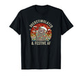 Overstimulated Festive Af Raccoon T-Shirt - Novelty Apparel Unisex - T-Shirt, Sweatshirt, Hoodie