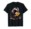 Honey Badger Reading Book Funny T-Shirt - Graphic Print for Adults - T-Shirt, Sweatshirt, Hoodie