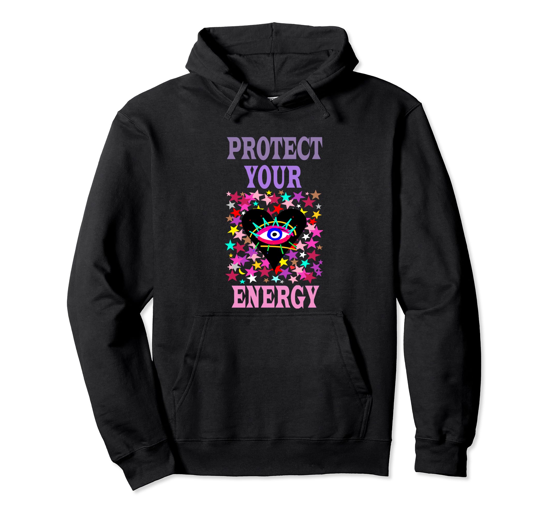 Protect Your Energy Evil Eye Hoodie - Custom Art Print for Adults - T-Shirt, Sweatshirt, Hoodie