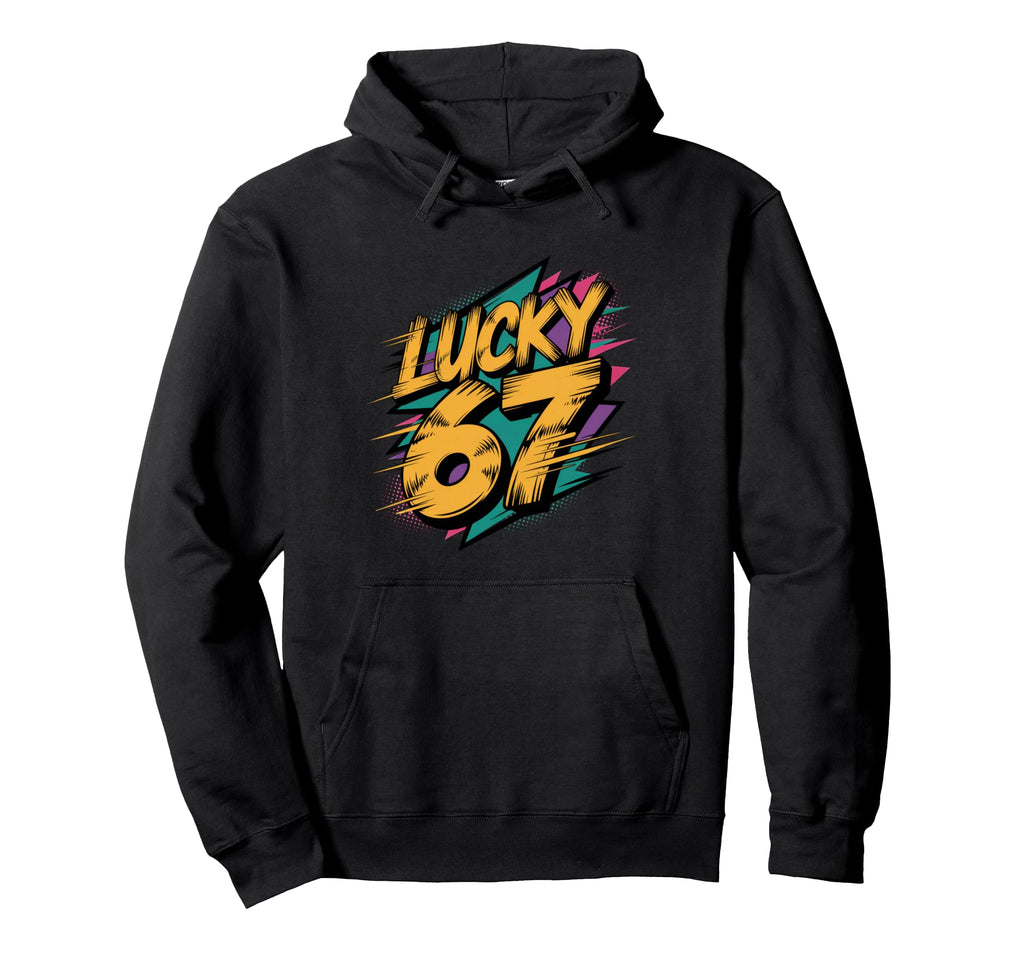 Lucky 67 Comic Book Pop Art Lover Hoodie - Minimalist Print Men Women - T-Shirt, Sweatshirt, Hoodie