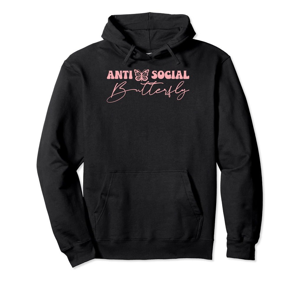 Anti Social Butterfly Awareness Hoodie - Trendy Graphic for Adults - T-Shirt, Sweatshirt, Hoodie