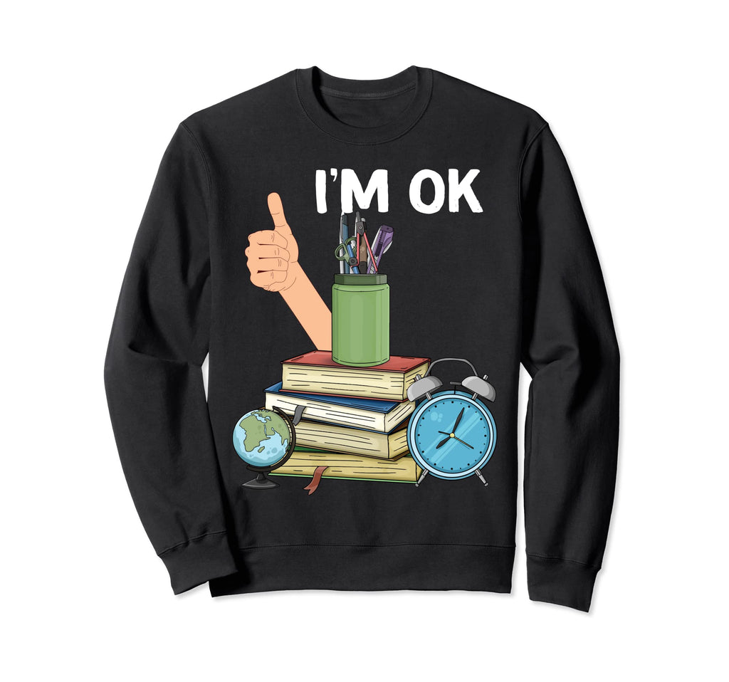 Book Lovers Im Ok National Book Sweatshirt - Minimalist Print Unisex - T-Shirt, Sweatshirt, Hoodie