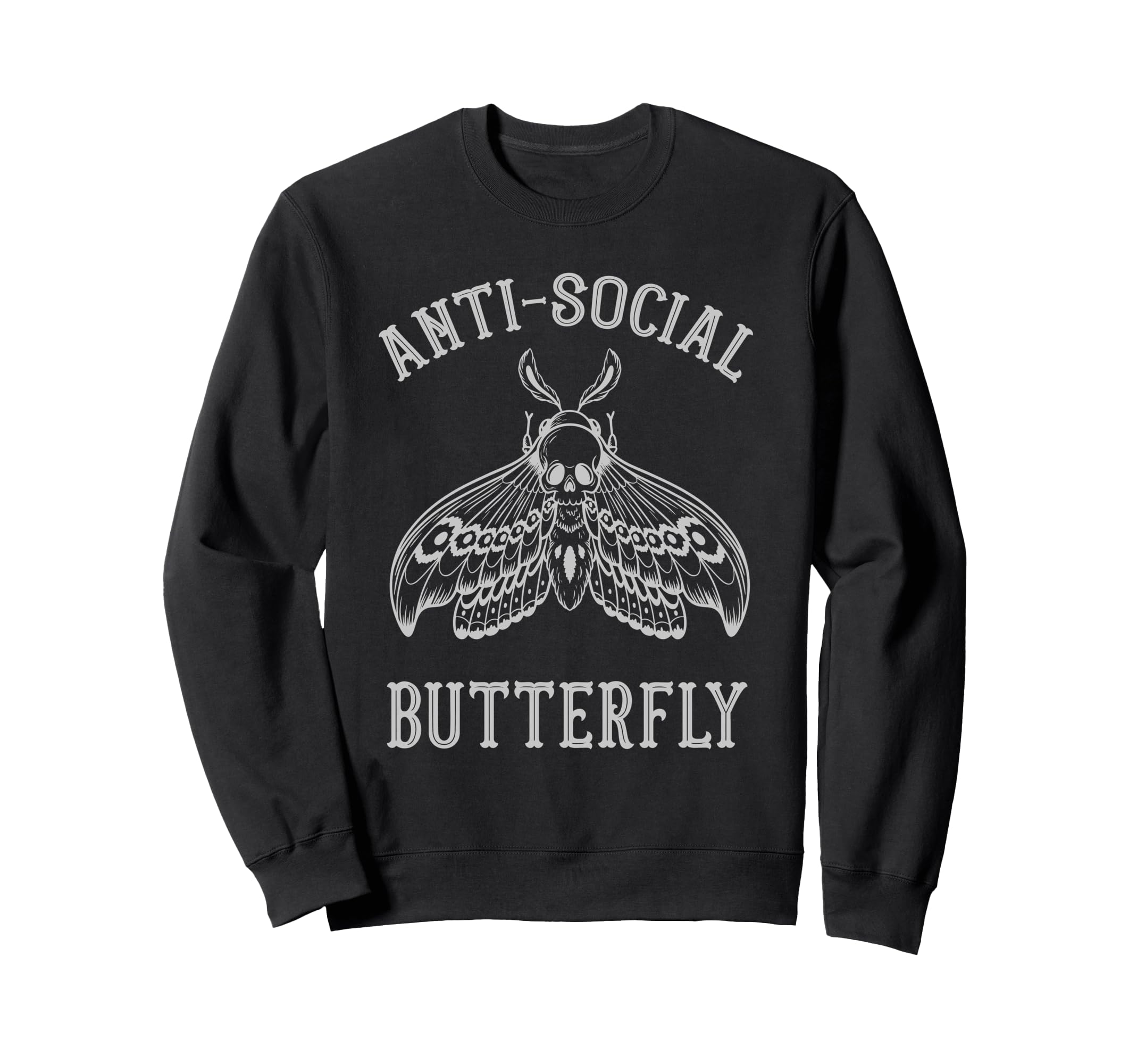 Anti Social Butterfly Introvert Sweatshirt - Fun Novelty Design Unisex - T-Shirt, Sweatshirt, Hoodie