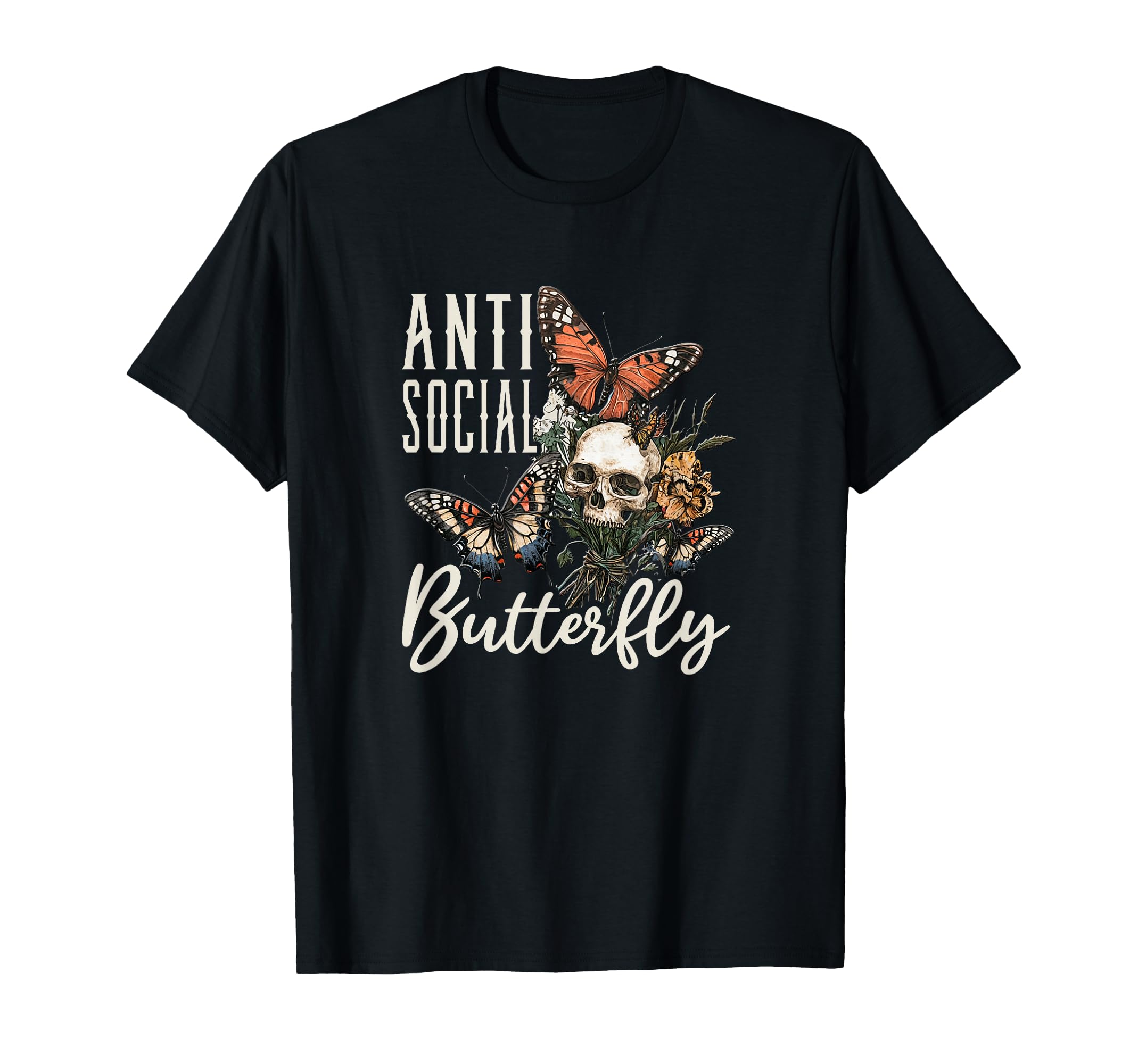 Antisocial Butterfly Gift Hoodie - Aesthetic Graphic for Adults - T-Shirt, Sweatshirt, Hoodie