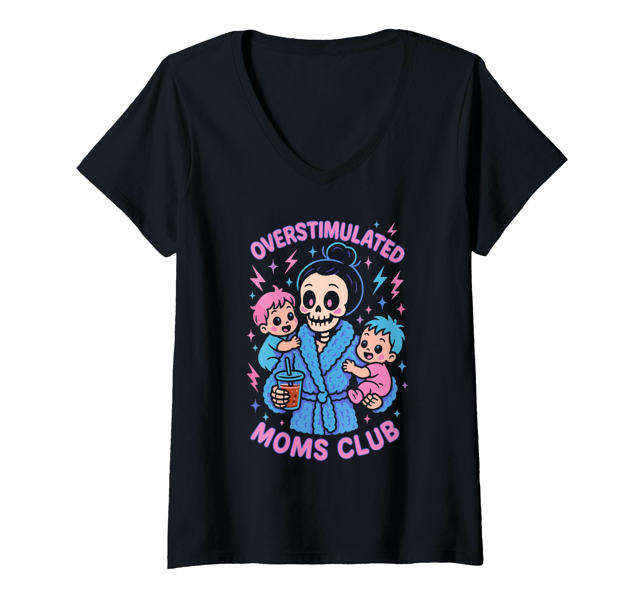 Groovy Overstimulated Moms Club Hoodie - Graphic Print Unisex - T-Shirt, Sweatshirt, Hoodie
