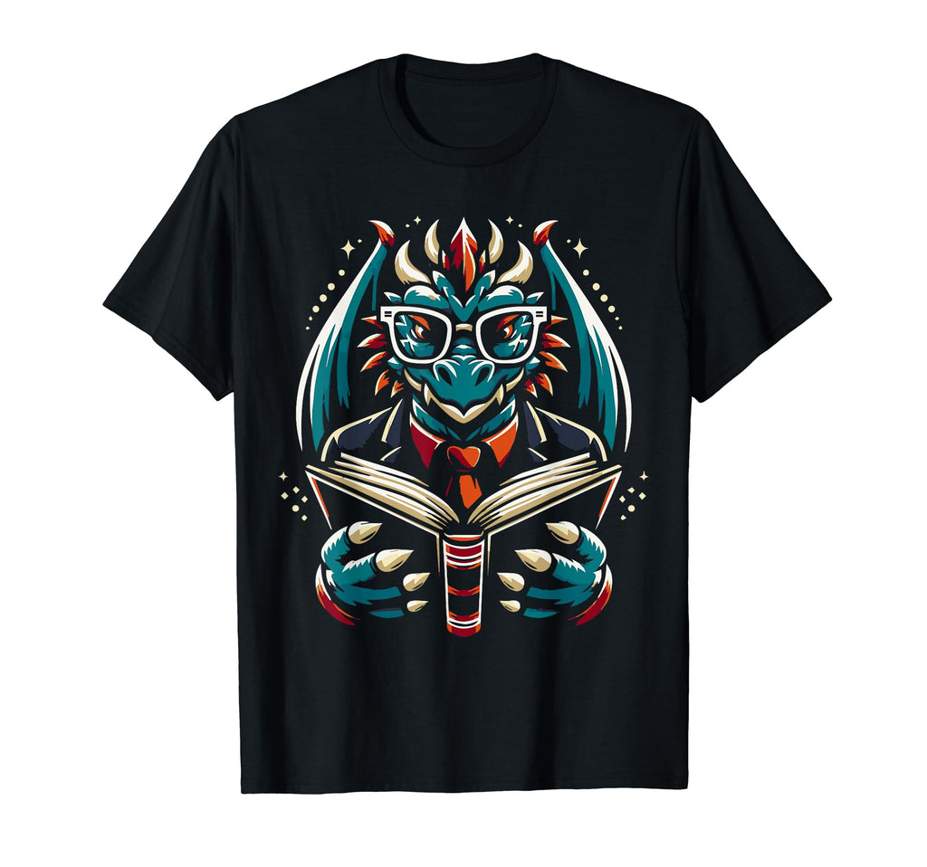 Dragon Reading Book Dragon T-Shirt - Streetwear Style for Adults - T-Shirt, Sweatshirt, Hoodie
